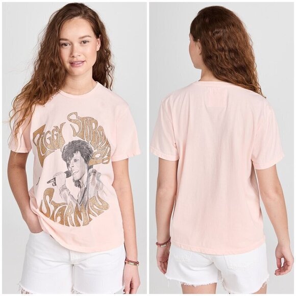 💕BOWIE x MOTHER💕 The Rowdy Glitter Graphic Tee ~ Starman Small S NWT - Picture 9 of 16